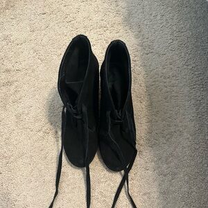 Dolce Vita Black suede wedge booties